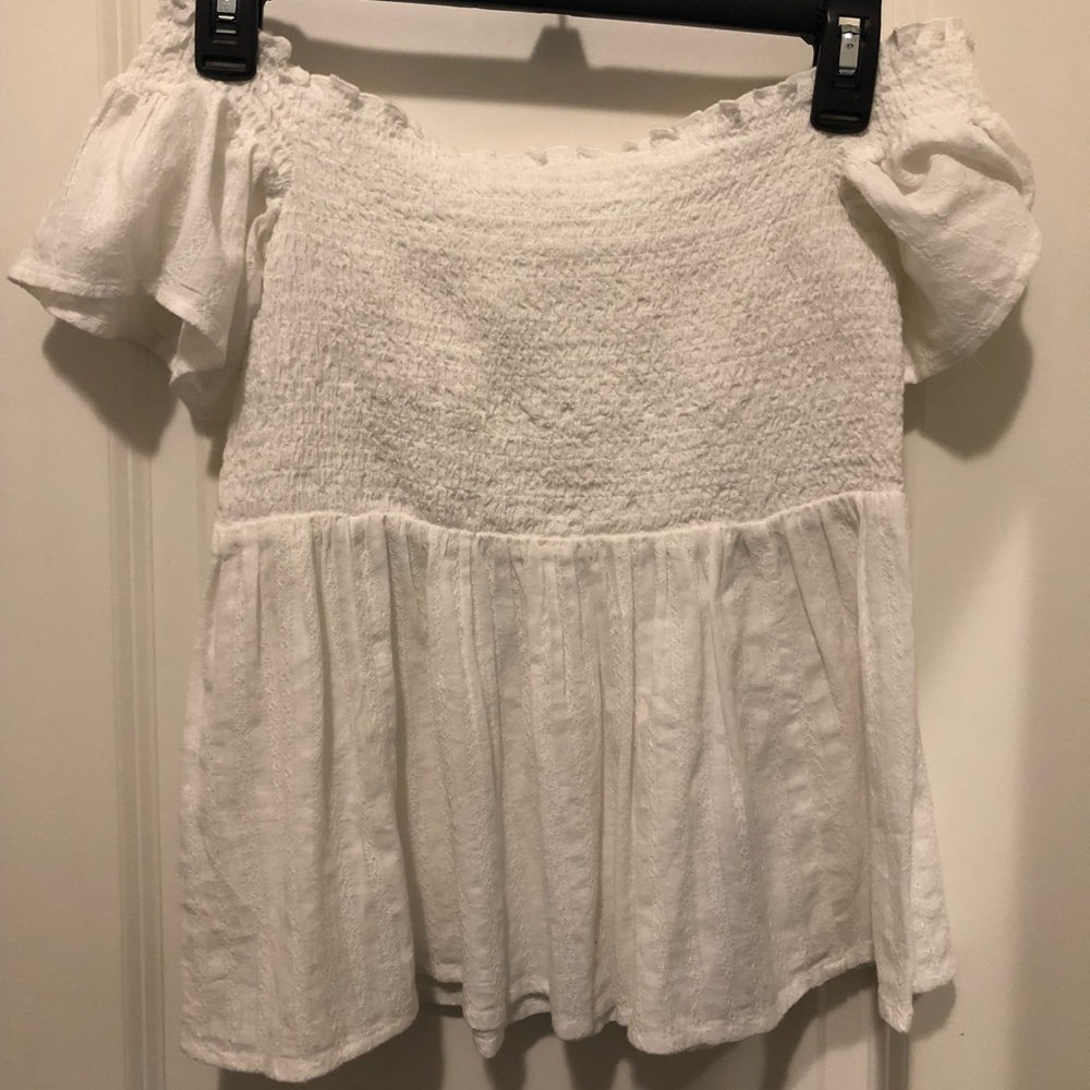 White off the shoulder top